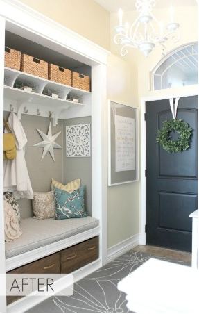 My Sister's New House & A Coat Closet Turned Entry Nook{Entry