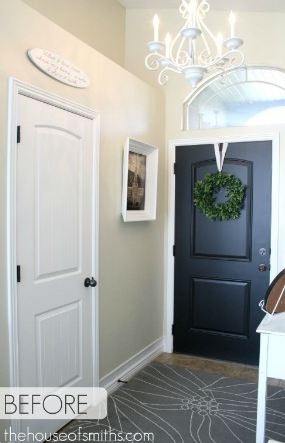 black entry door