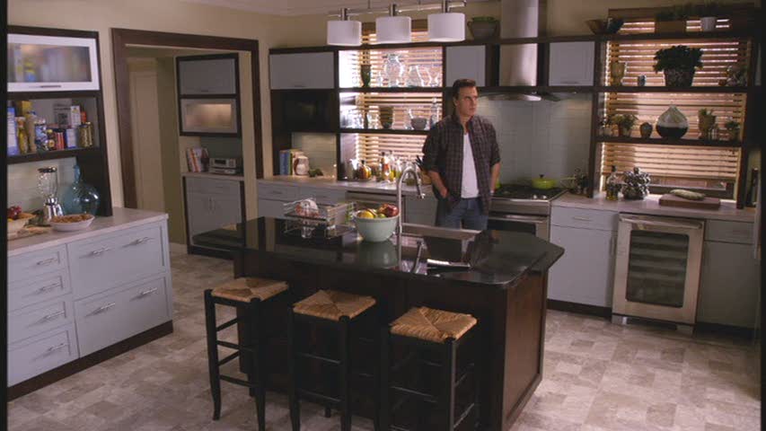 Peter in the apartment kitchen