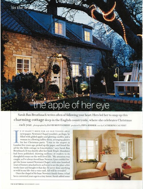 scan of 2002 article in Victoria magazine about Sarah Ban Breathnach\'s house