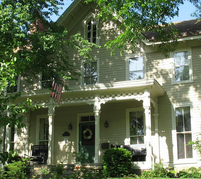 exterior of Greek Revival house with front porch