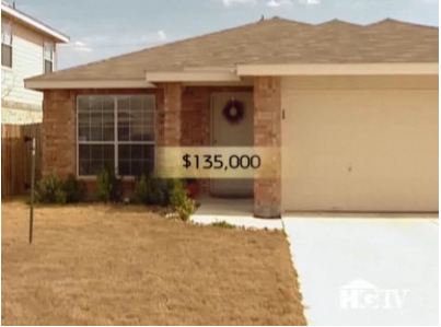 A house for sale for $135,000 on House Hunters