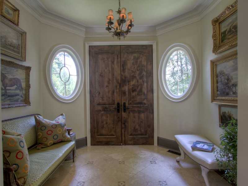 inside double front doors and entry hall