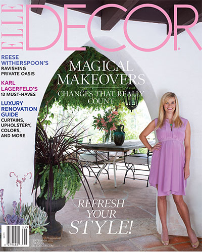 Reese Witherspoon's house-cover of Elle magazine 2012