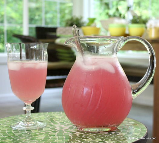 pink lemonade in the sunroom