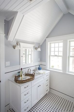 A room with a sink and a window