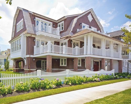 front exterior of Victorian beach house in Ocean City