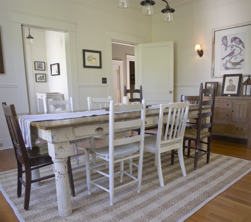 A dining room table