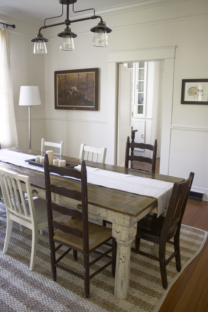 A dining room table