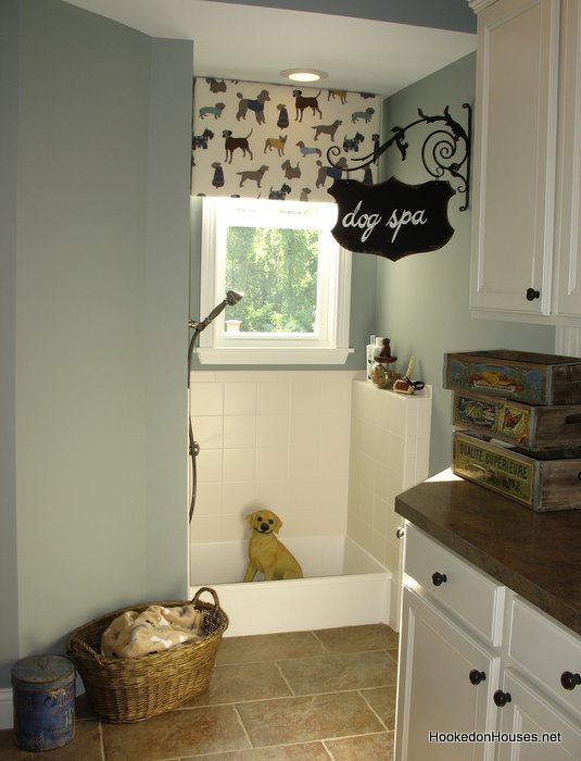Fischer Wheatland model dog spa mudroom Hooked on Houses
