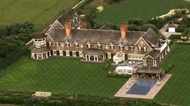 aerial view of Grayson Manor on TV show Revenge