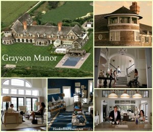 collage of photos from TV show Revenge and Grayson Manor
