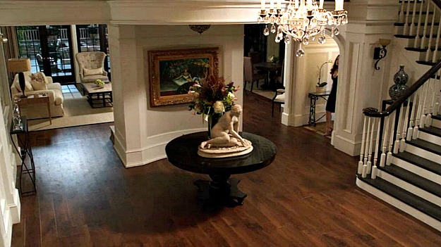 round table in entry hall