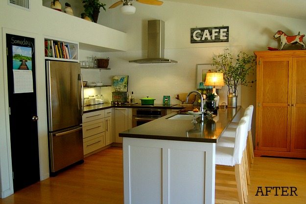 A view of a kitchen after remodel