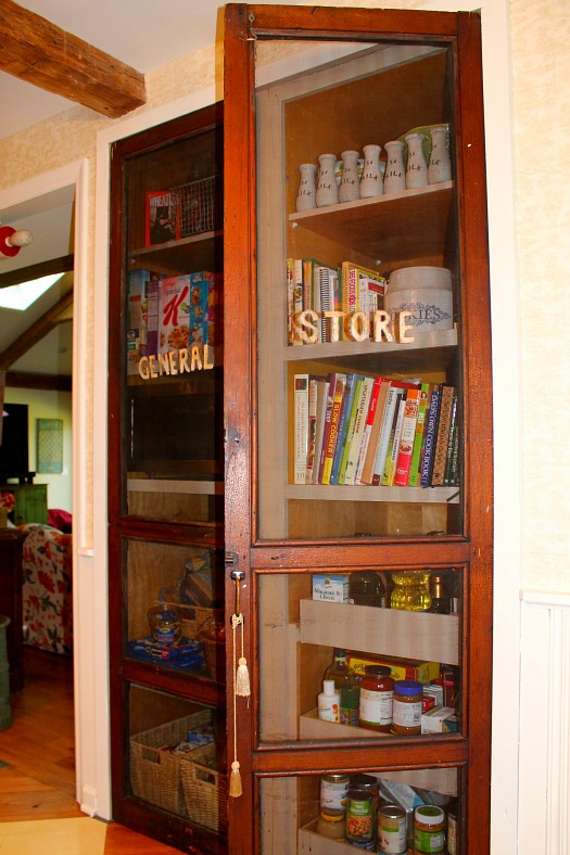 A close up of a book shelf