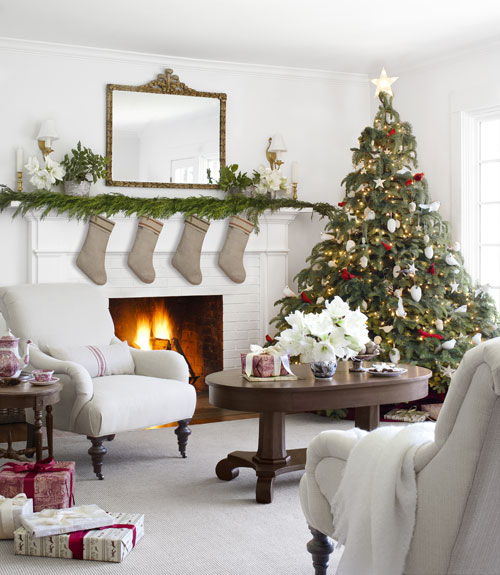 A White Christmas in a Country Farmhouse