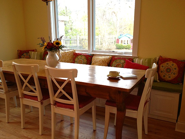 banquette seating in kitchen