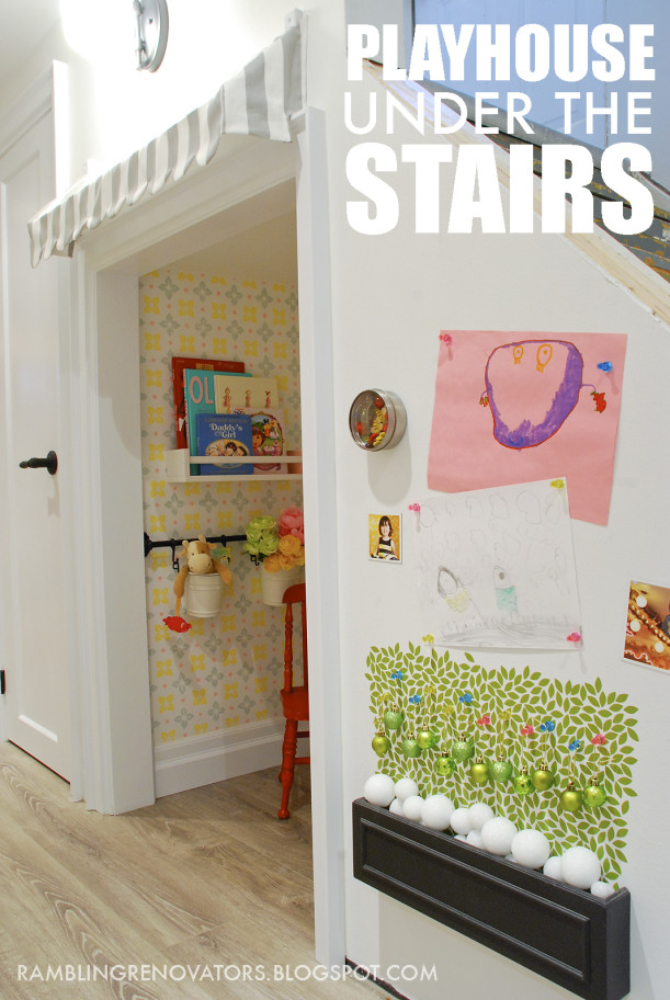 Playroom under the stairs Rambling Renovators