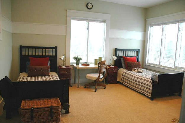 boys room-former vaulted living room