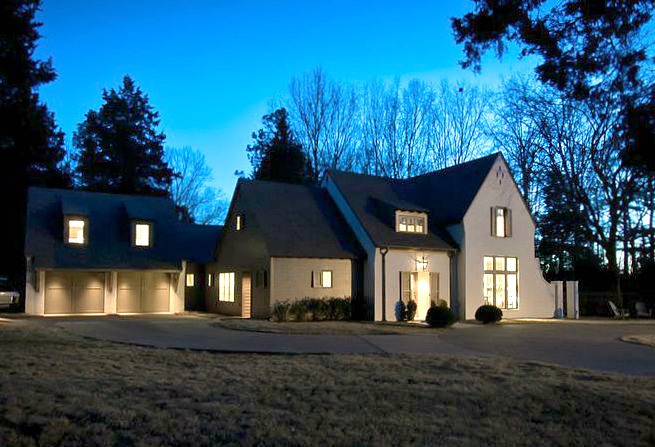 house at night