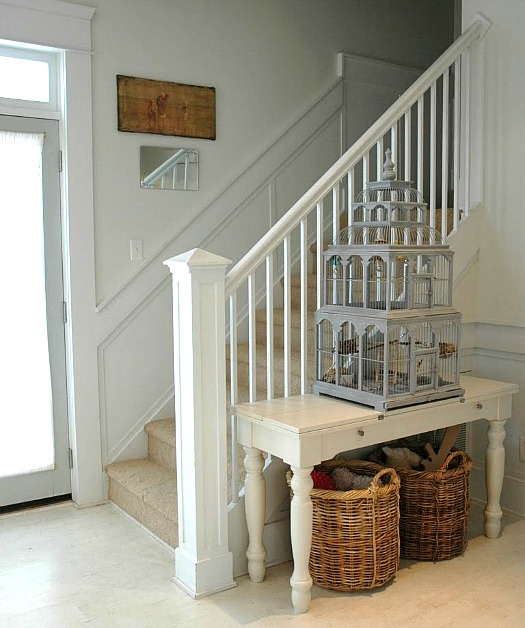 staircase and birdhouse