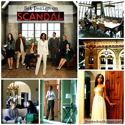 Set Design on TV Show Scandal Kerry Washington collage