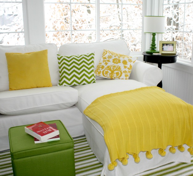 IKEA Ektorp sofa white sunroom Hooked on Houses