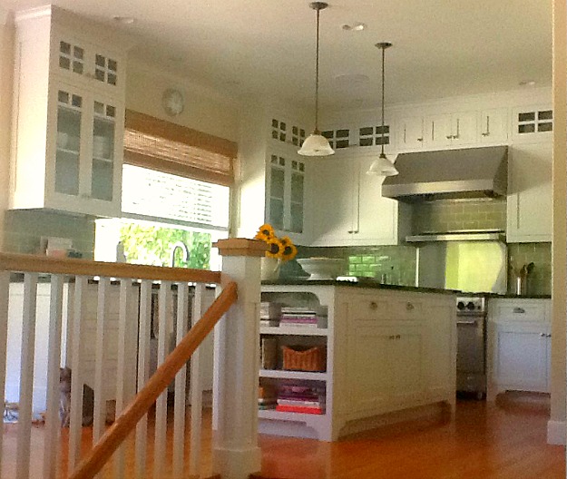 Kay\'s kitchen with white cabinets