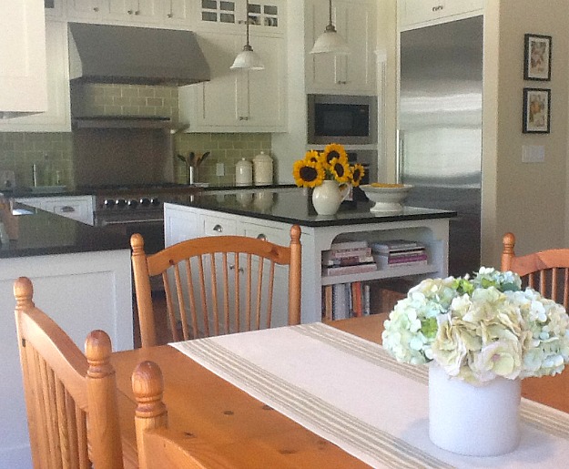 kitchen table and island