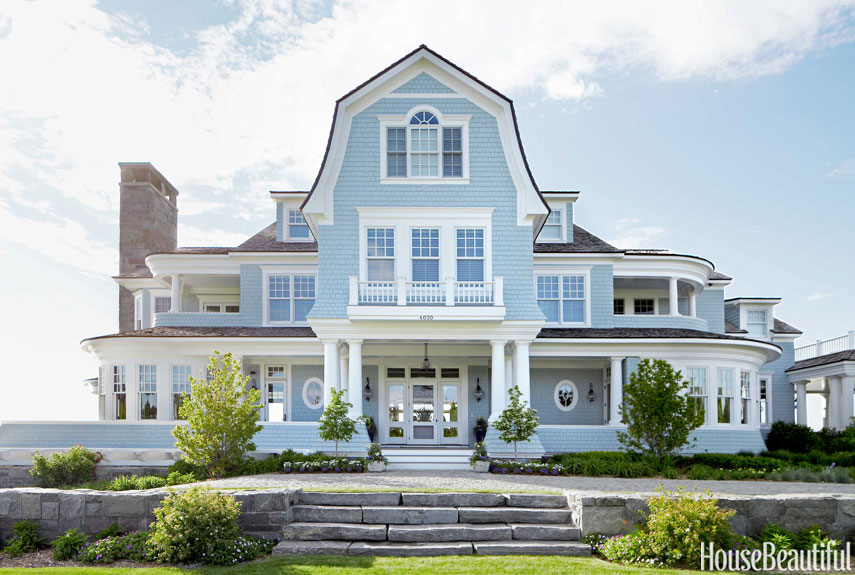 Blue House Siding With White Trim - Tons of Pictures & Ideas