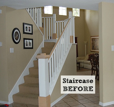 before & after: jennifer's diy staircase makeover - hooked