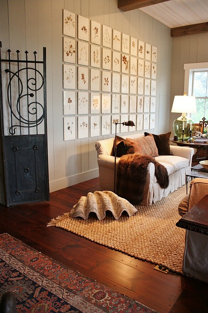 iron gates in barn room