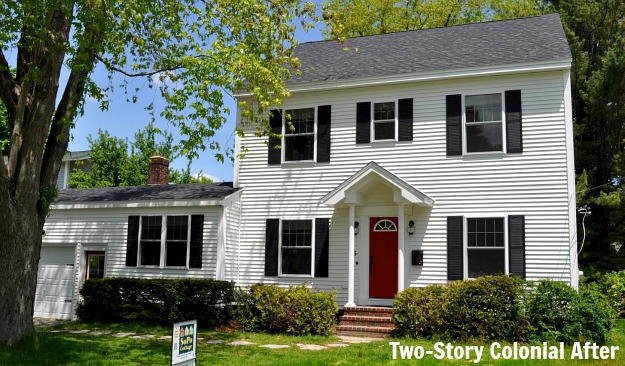 two-story Colonial after remodel