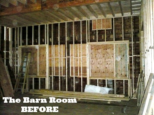 The Barn Room Before-during framing