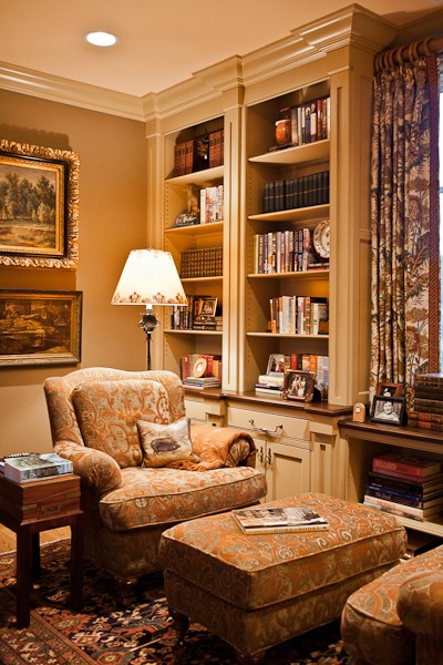 upstairs landing library sitting area