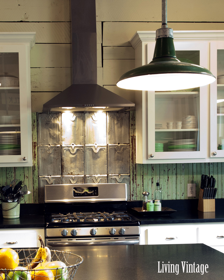 kitchen after remodel with stainless vent hood