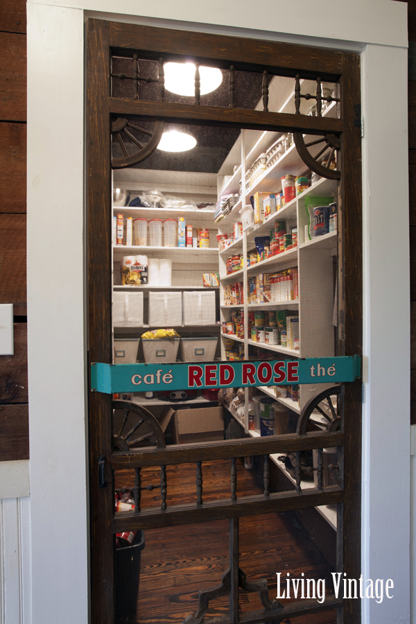 screen door used as pantry door in kitchen