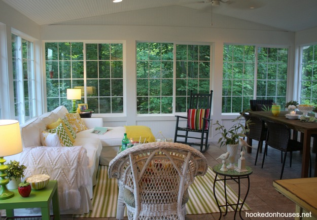 Hooked on Houses Julia's sunroom summer