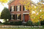 Early American Greek Revival front exterior of red brick facade