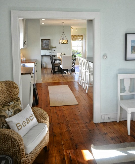 living room open to kitchen