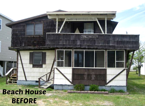 beach house exterior before remodel