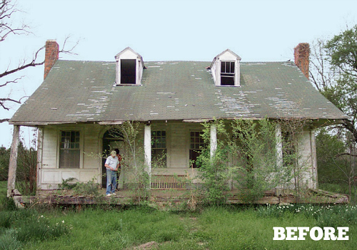 An old house with dormers before remodel