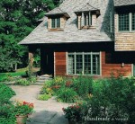 front exterior of artist Lark Upson's Arts and Crafts style cottage in Vermont