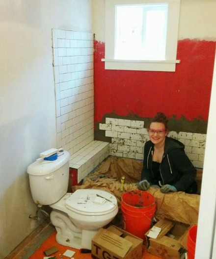 Sarah remodeling her bathroom