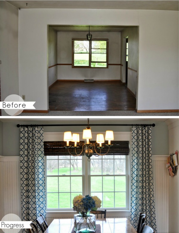 Laura's Kitchen Makeover Dining Area Before and After
