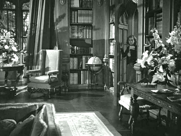 the library at Manderley in Rebecca