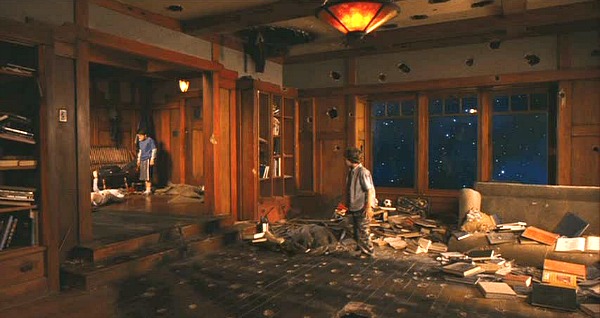 Zathura movie house torn apart meteor shower