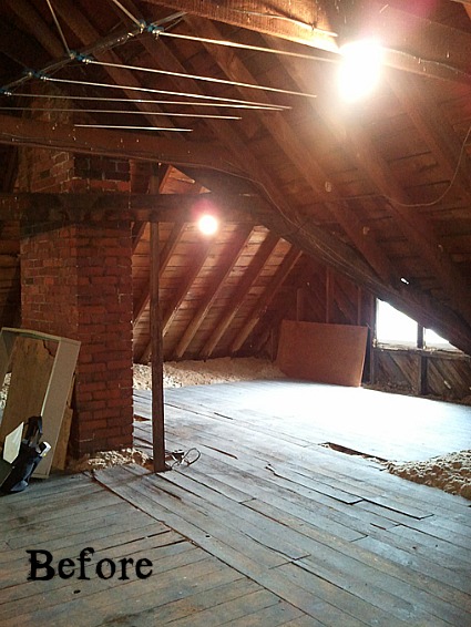 Old Victorian Attic before it was finished