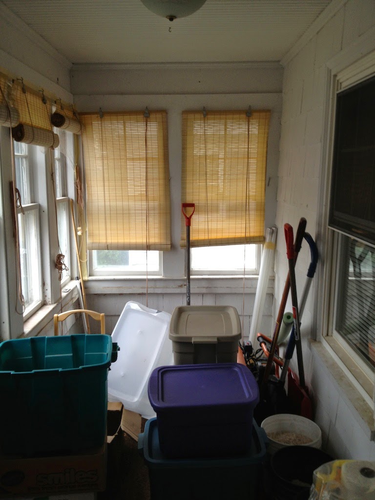 enclosed porch before remodel