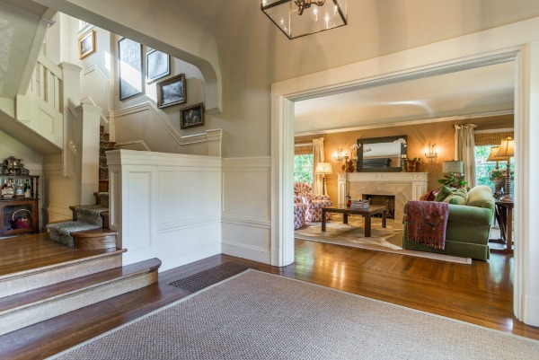 entry hall looking into living room